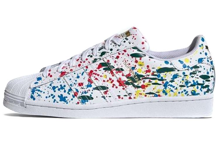 Кроссовки унисекс Adidas Superstar Splashes Splatter And Drips белые, 36 EU