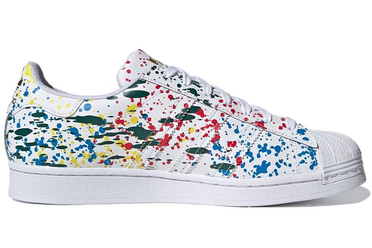 Кроссовки унисекс Adidas Superstar Splashes Splatter And Drips белые, 36 EU