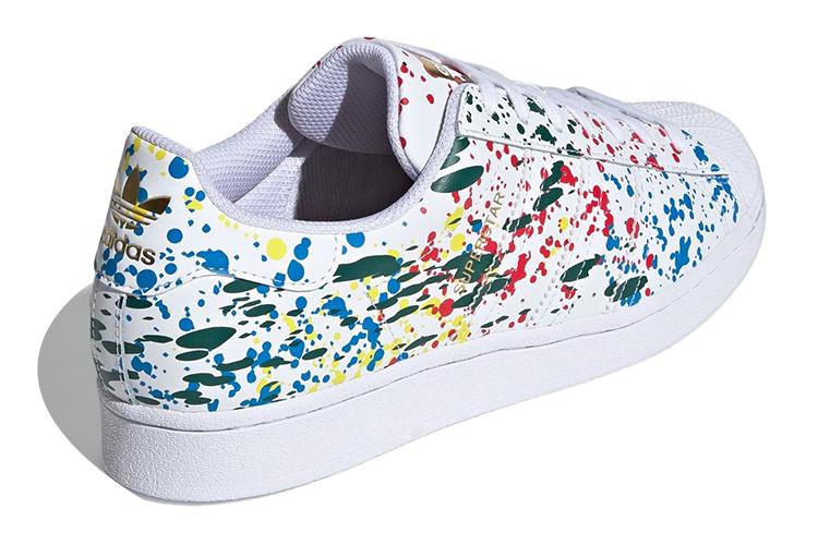 Кроссовки унисекс Adidas Superstar Splashes Splatter And Drips белые, 36 EU
