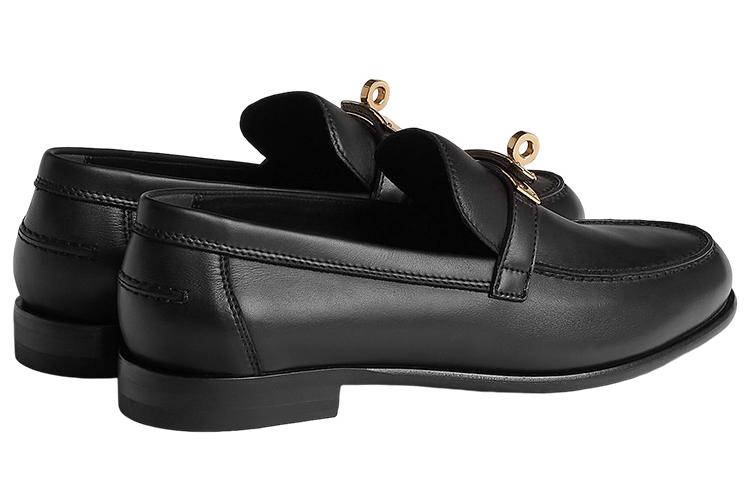 Лоферы женские HERMES Destin Casual черные, 37 EU