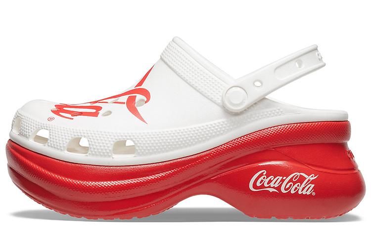 Шлепанцы женские Crocs Coca Cola X Classic Bae Clog 90s белые-красные, 34-35 EU