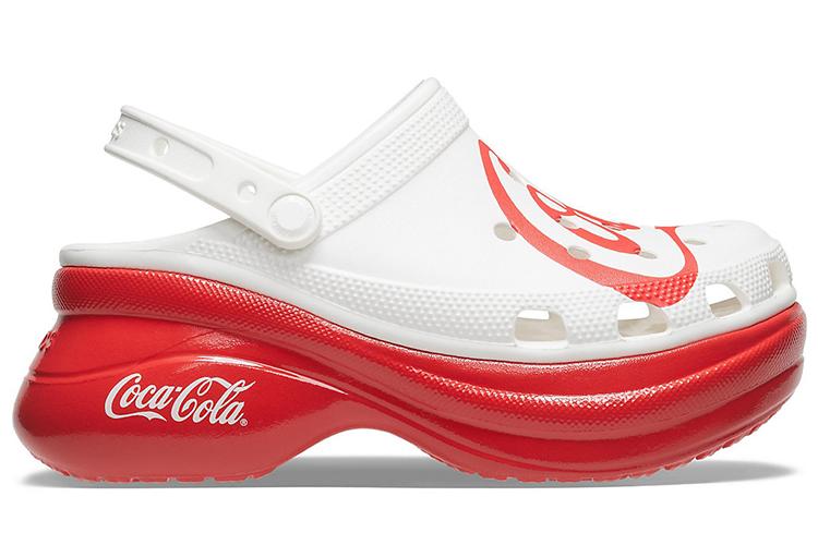 Шлепанцы женские Crocs Coca Cola X Classic Bae Clog 90s белые-красные, 34-35 EU