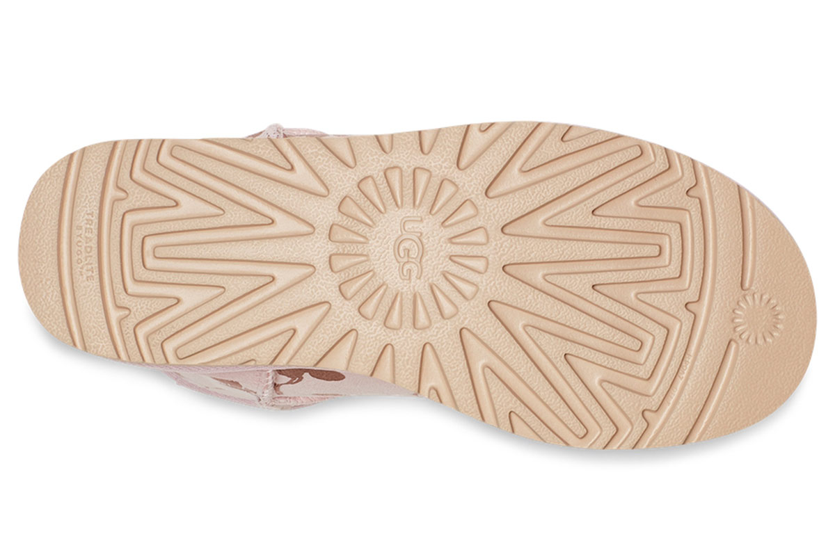 Угги женские UGG Classic Mini Floral Foil розовые красные, 39 EU