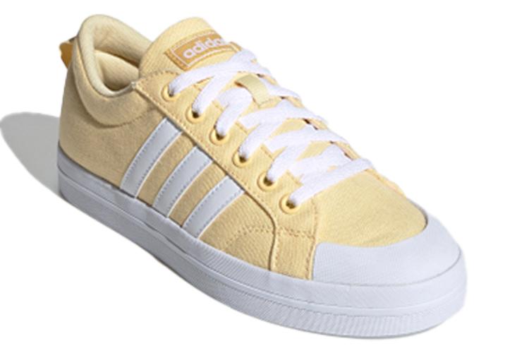 Кеды женские Adidas Neo желто-белые, 39 1/3 EU