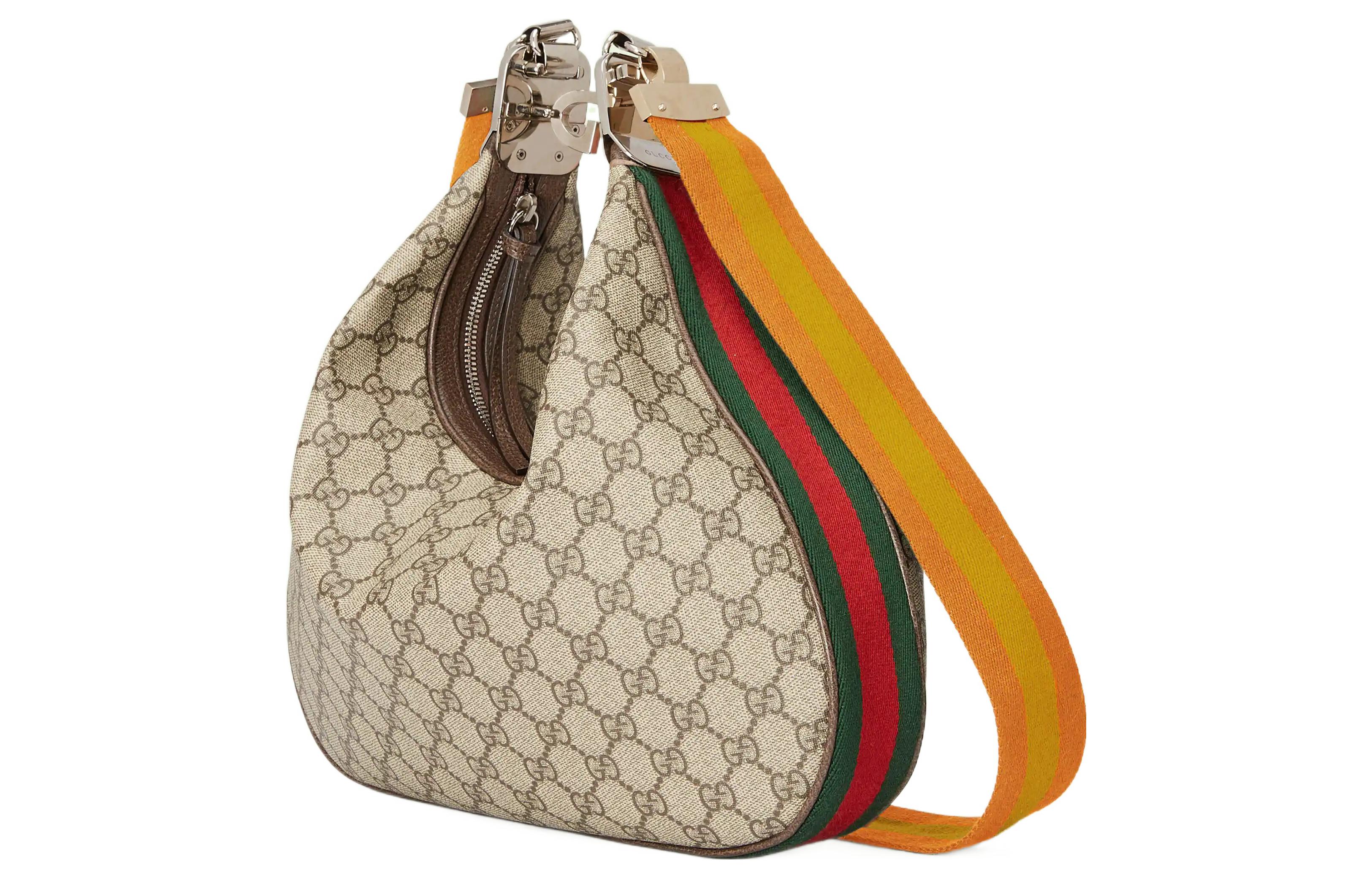 Сумка женская GUCCI Attache Dumpling Bag, beige-brown