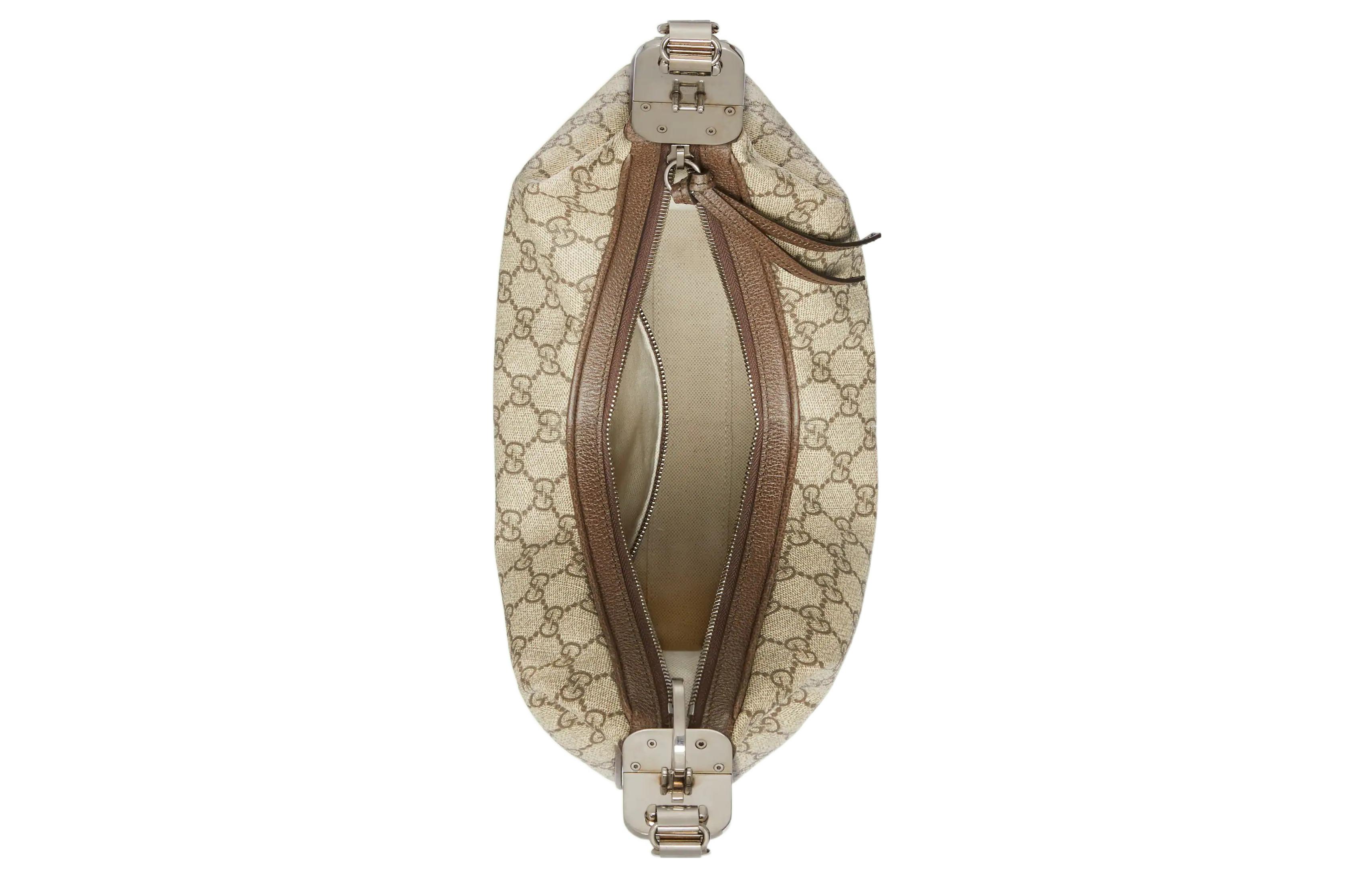 Сумка женская GUCCI Attache Dumpling Bag, beige-brown