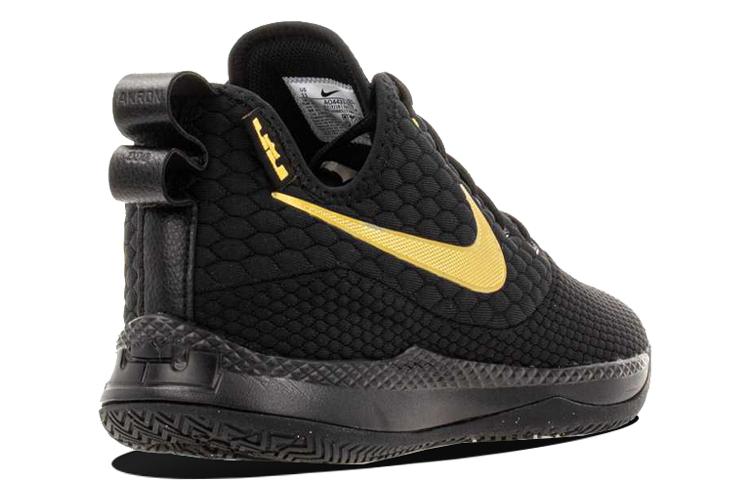 Кроссовки мужские Nike LeBron Witness III черные, золотые, 44 EU