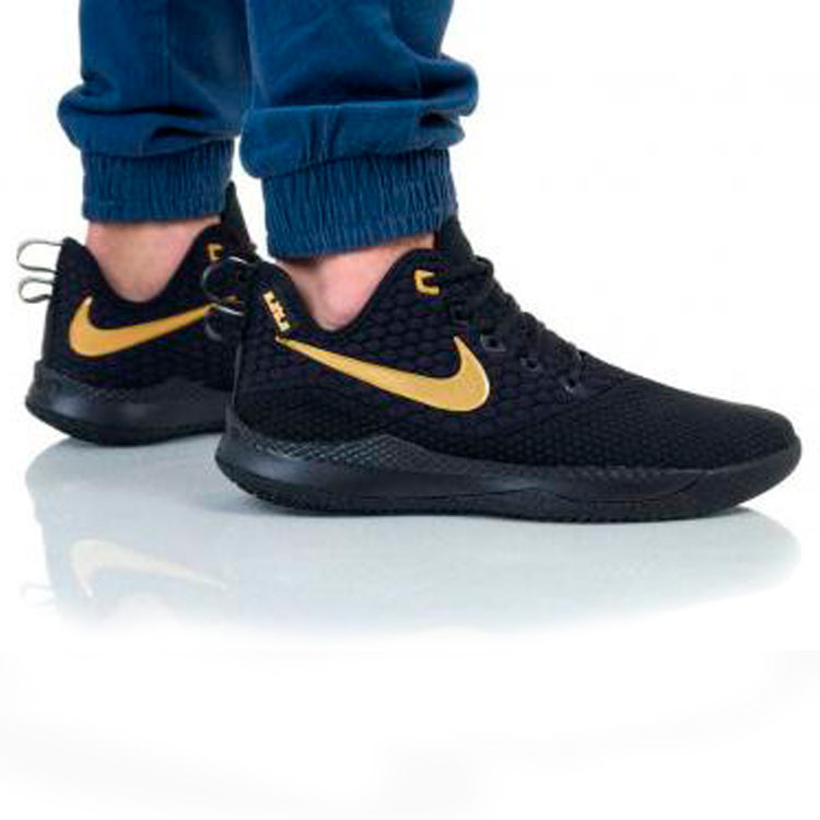 Кроссовки мужские Nike LeBron Witness III черные, золотые, 44 EU