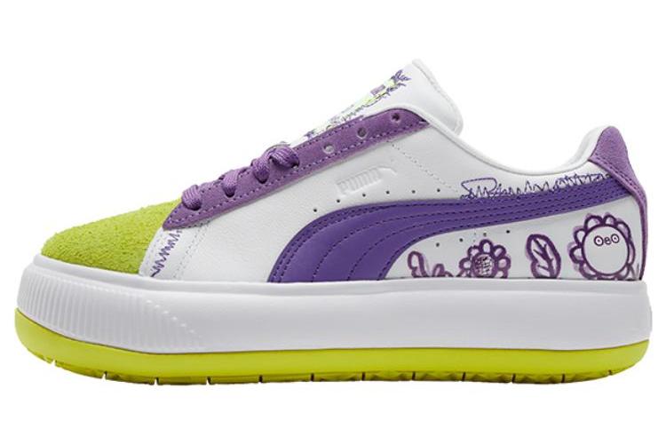 Кеды женские PUMA Flabjacks Suede Mayu Garden Of Rest, фиолетовые-зеленые, 40 EU