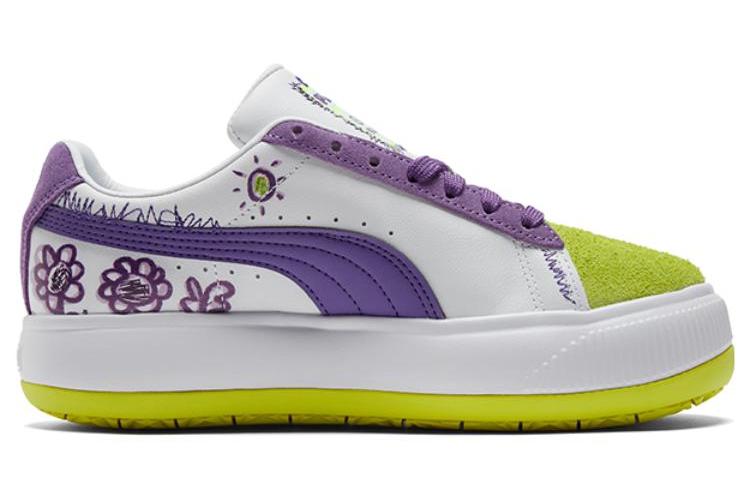 Кеды женские PUMA Flabjacks Suede Mayu Garden Of Rest, фиолетовые-зеленые, 40 EU