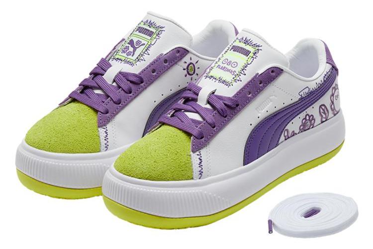 Кеды женские PUMA Flabjacks Suede Mayu Garden Of Rest, фиолетовые-зеленые, 40 EU