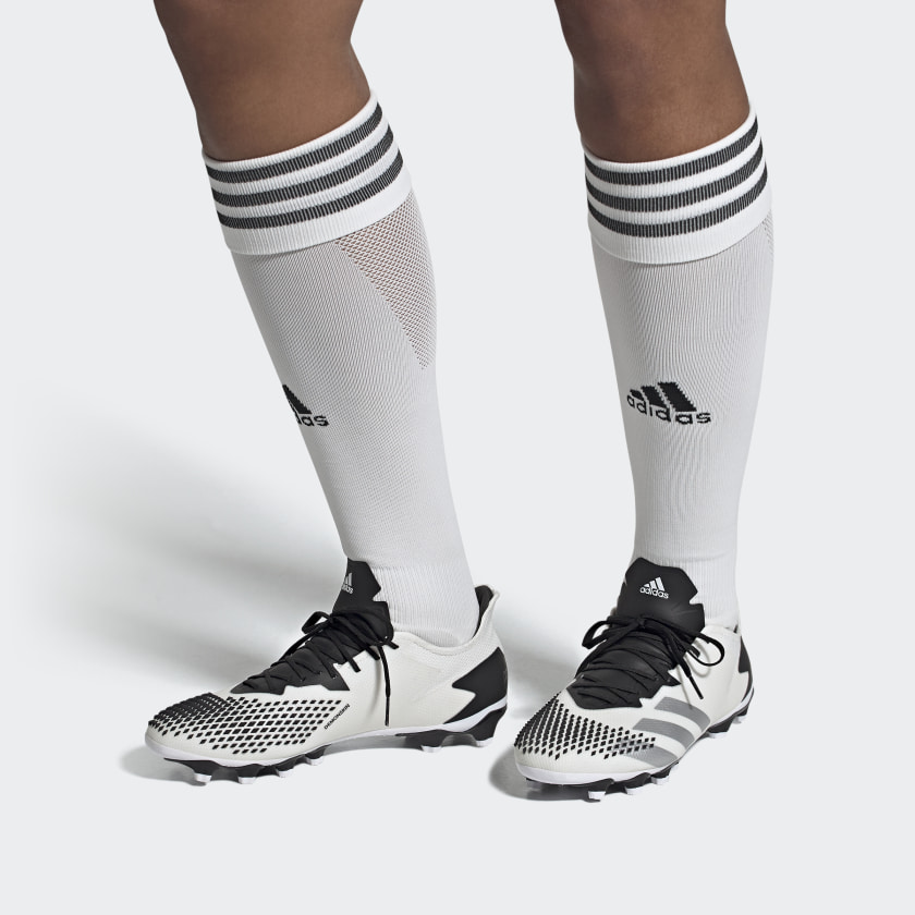 Футбольные бутсы мужские Adidas Predator 20.2 Mg Белый/Черный, 46 2/3 EU