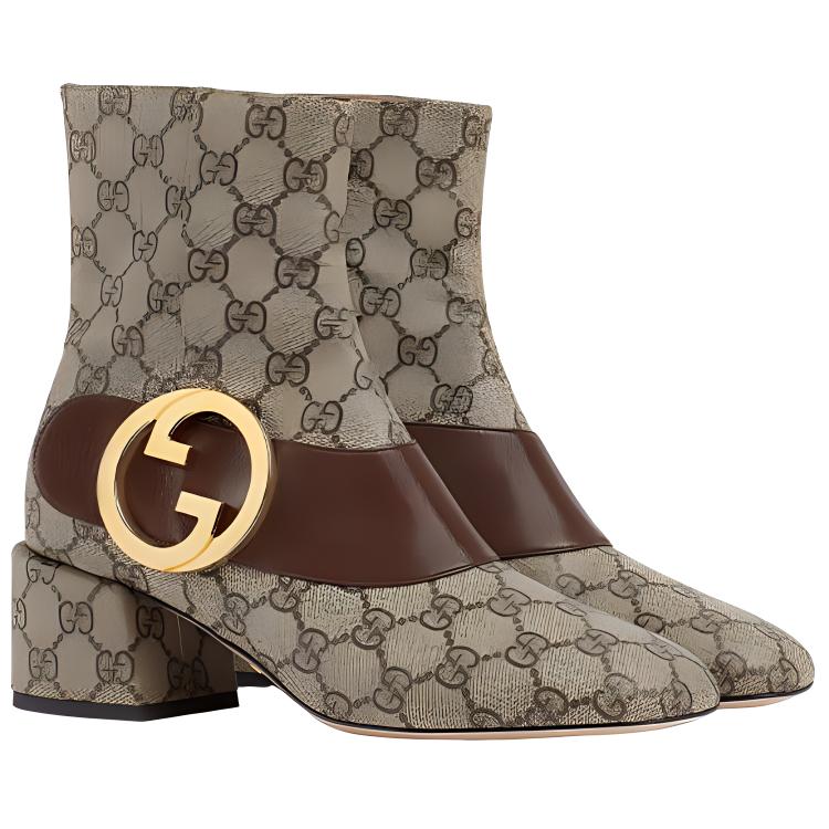 Ботильоны женские GUCCI Blondie бежевые, 35 EU