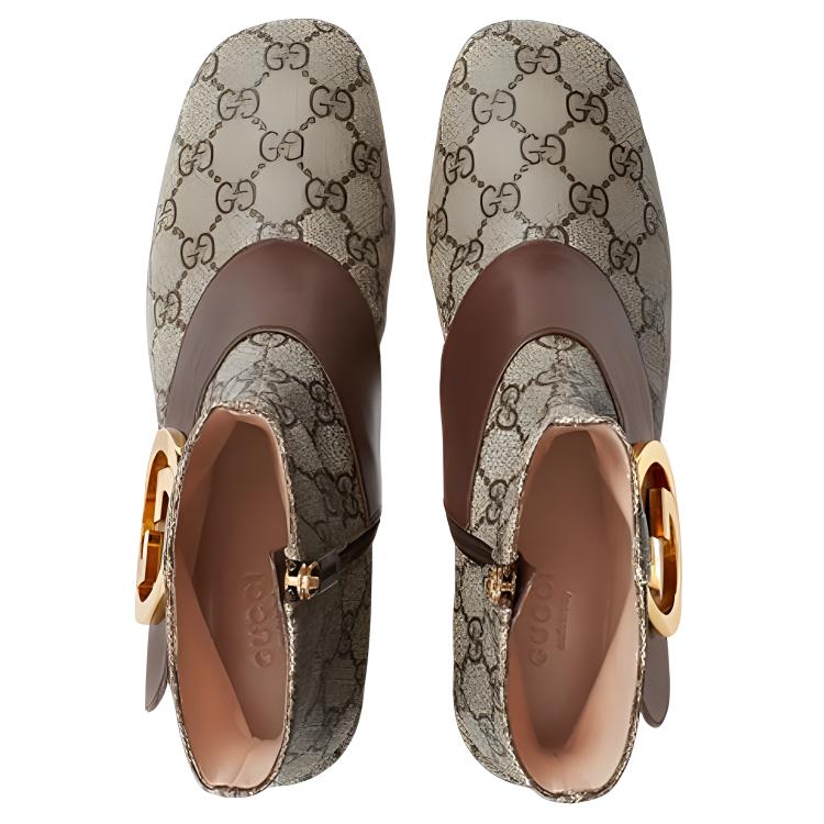 Ботильоны женские GUCCI Blondie бежевые, 35 EU