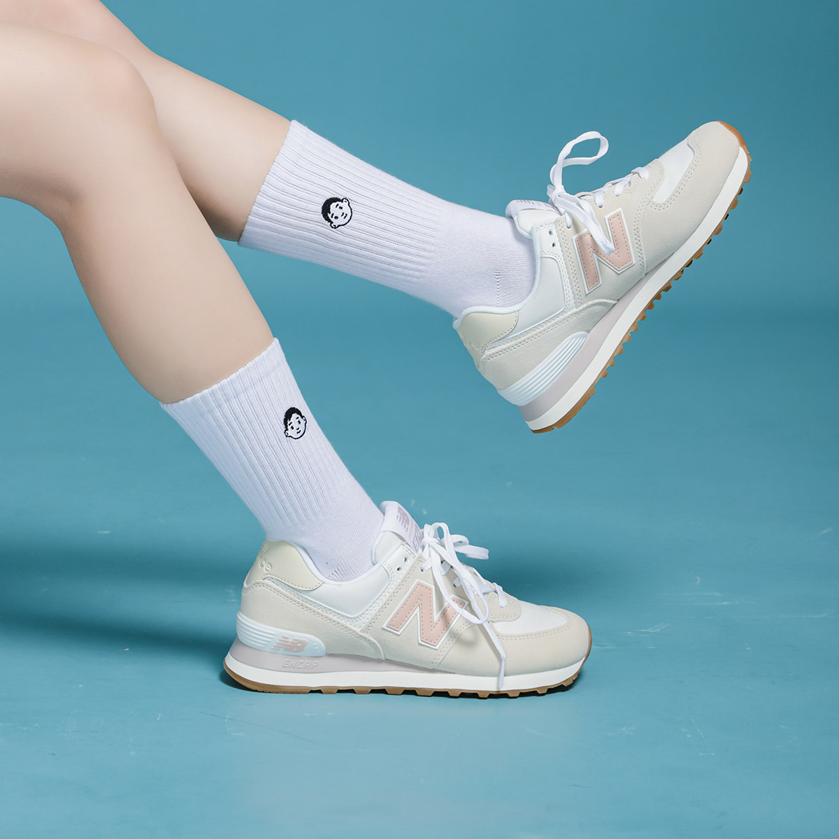 Кроссовки женские New Balance WL574NR2, sea salt rose water, 37 EU