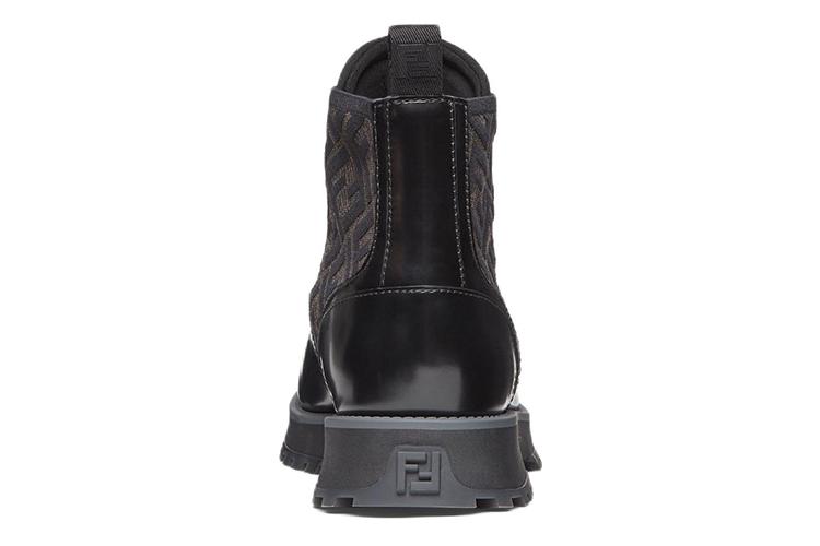 Байкерские ботинки мужские FENDI 7U1574ALIQF0HEB черные-коричневые, 40 EU