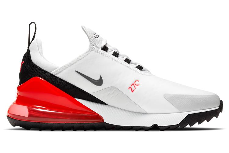 Кроссовки унисекс Nike Air Max 270 Golf белые, красные, 45.5 EU