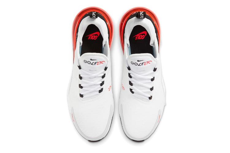 Кроссовки унисекс Nike Air Max 270 Golf белые, красные, 45.5 EU