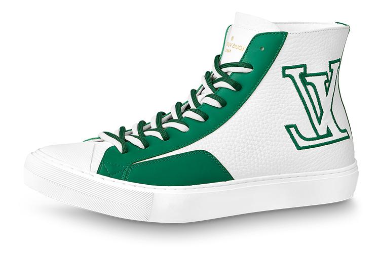 Кеды мужские LOUIS VUITTON Tattoo белые, зеленые