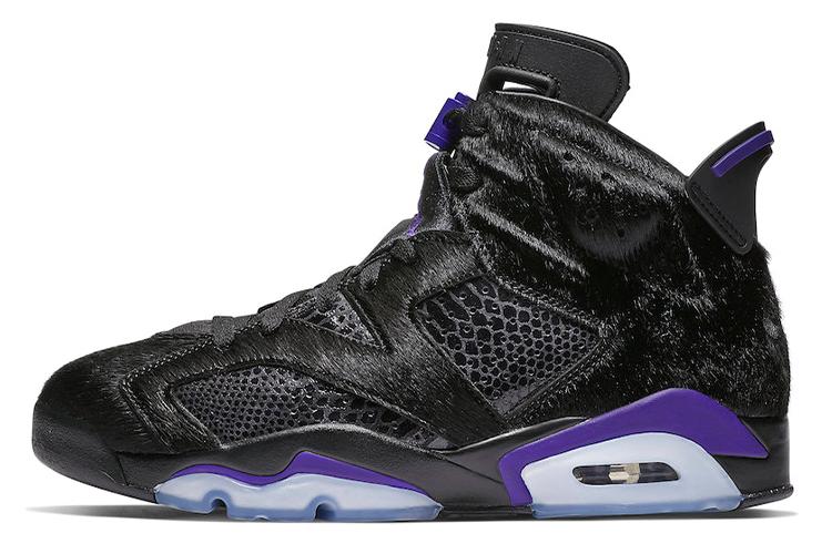 Спортивные кеды мужские Air Jordan 6 Retro X Social Status черные-фиолетовые
