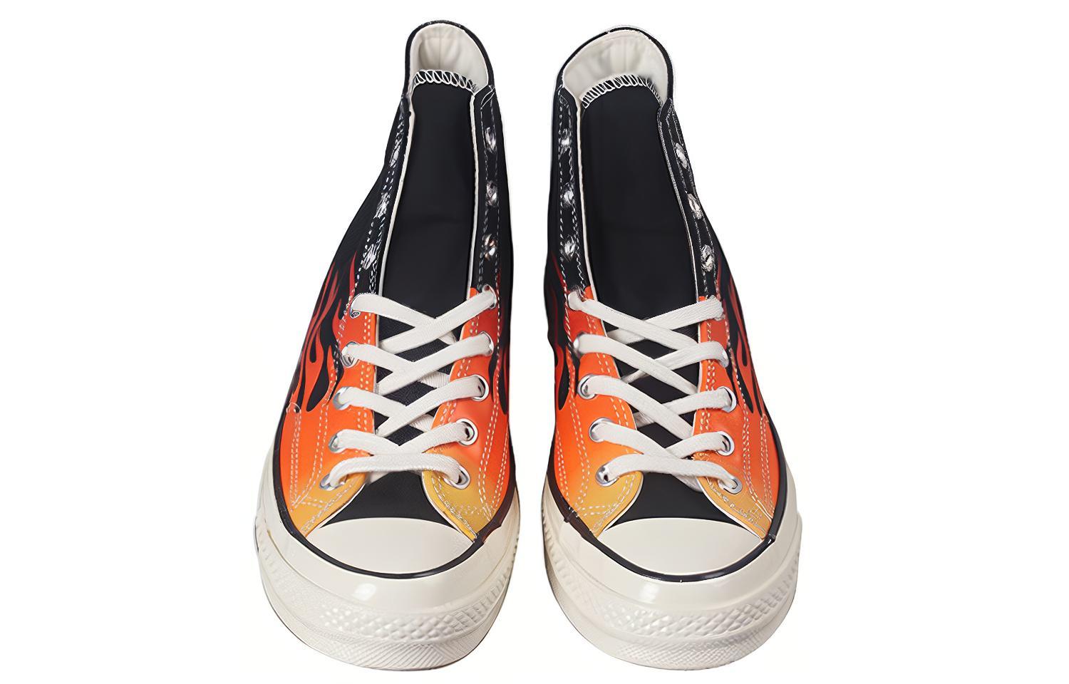 Кеды унисекс Converse Chuck 70 Hi 'Flames' черные-оранжевые, 36 EU