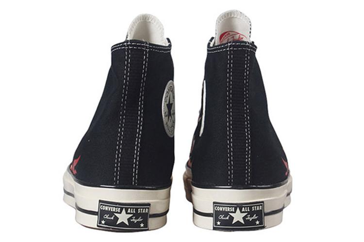 Кеды унисекс Converse Chuck 70 Hi 'Flames' черные-оранжевые, 36 EU