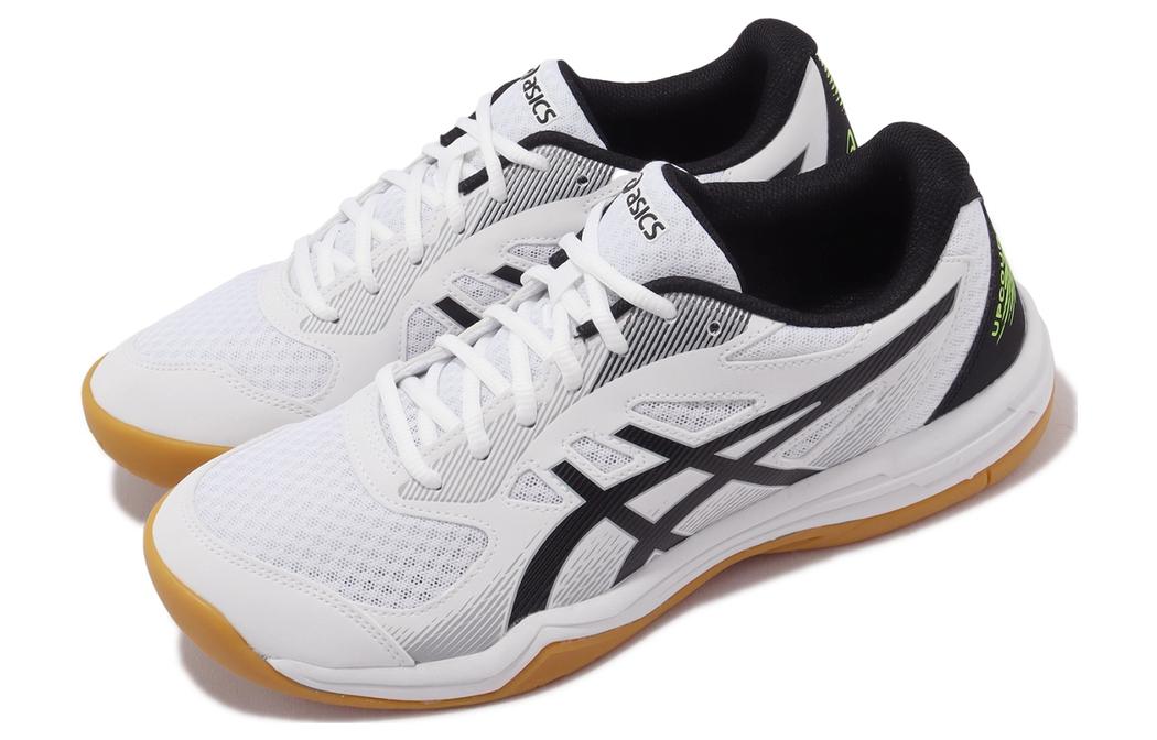 Кроссовки унисекс ASICS Upcourt 5 белые черные желтые, 40 EU