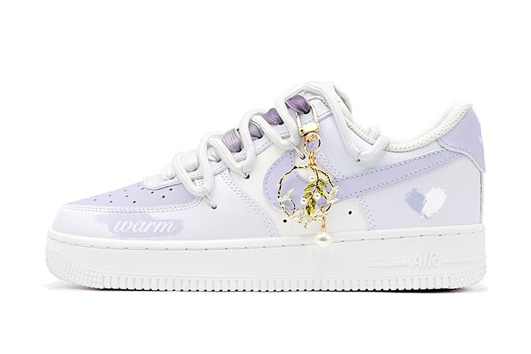 Кеды женские Nike Air Force 1 Low GS фиолетово-белые, 35.5 EU