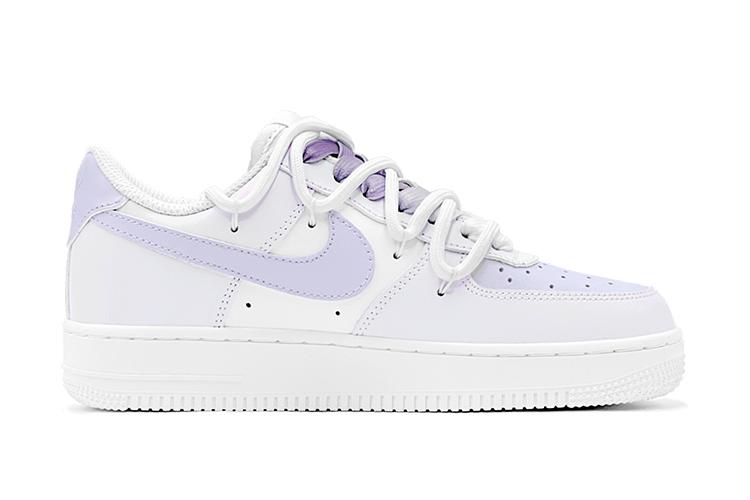 Кеды женские Nike Air Force 1 Low GS фиолетово-белые, 35.5 EU