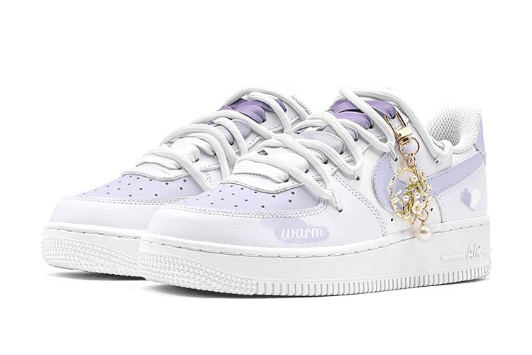 Кеды женские Nike Air Force 1 Low GS фиолетово-белые, 35.5 EU