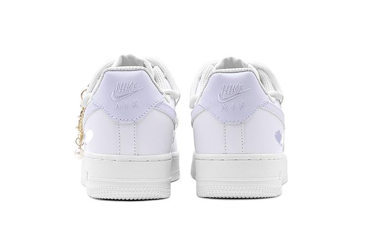 Кеды женские Nike Air Force 1 Low GS фиолетово-белые, 35.5 EU