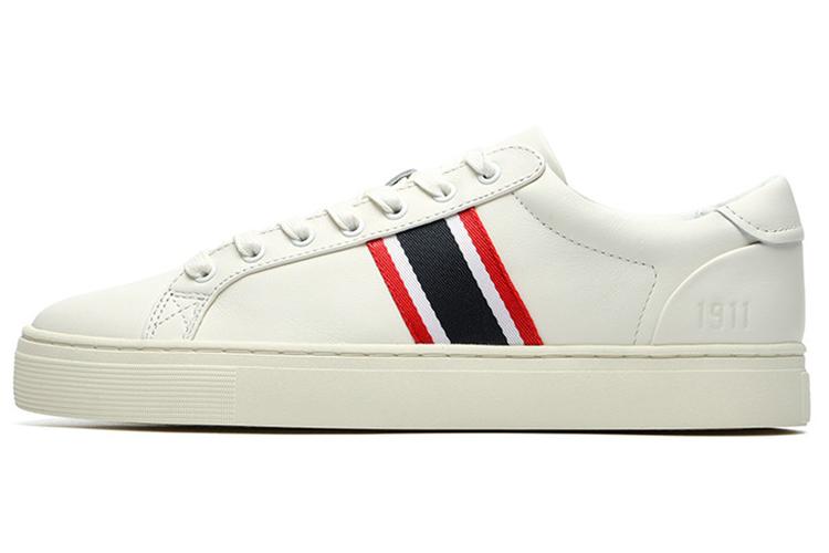 Кроссовки мужские FILA 1911 Court Leather белые, красные, черные, 42 EU