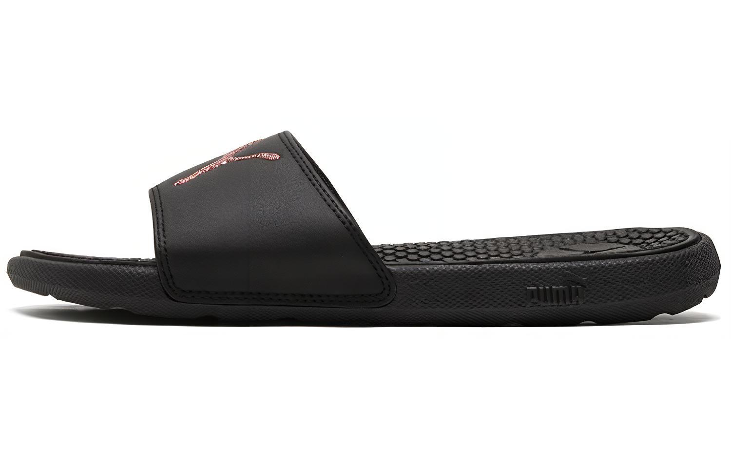 Шлепанцы женские PUMA Cool Cat Sport Glitter черные/золотые