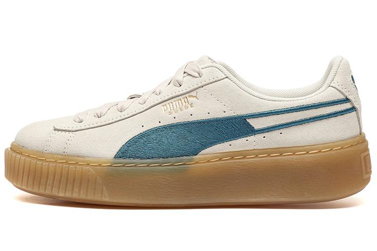 Кеды женские PUMA Suede Platform Core серые/синие/коричневые, 38 EU