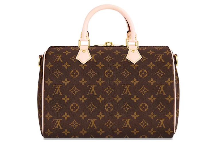 Сумка женская LOUIS VUITTON Speedy Bandouliere 30 коричневая-розовая