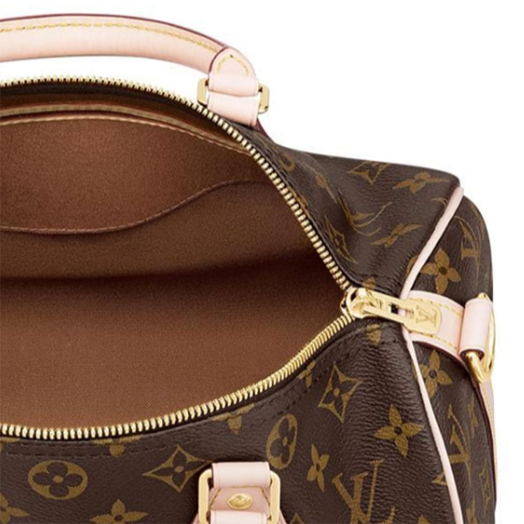 Сумка женская LOUIS VUITTON Speedy Bandouliere 30 коричневая-розовая