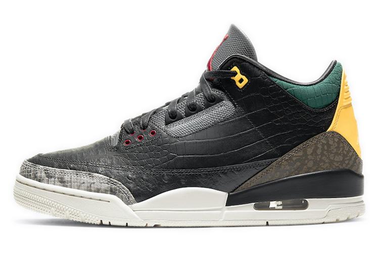 Спортивные кеды унисекс Air Jordan 3 Retro Se Animal Instinct 2.0 черные-белые