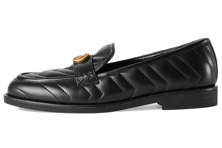 Лоферы женские GUCCI Double G черные, 36.5 EU