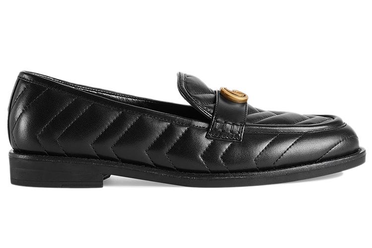 Лоферы женские GUCCI Double G черные, 36.5 EU