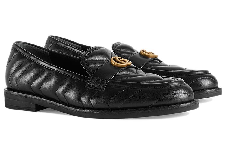 Лоферы женские GUCCI Double G черные, 36.5 EU