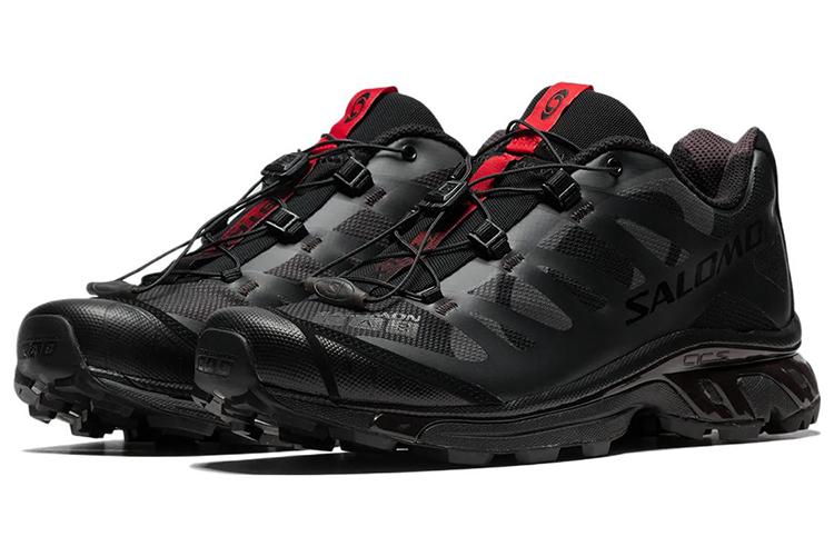 Кроссовки унисекс SALOMON XT 4 черные, красные, 37 1/3 EU