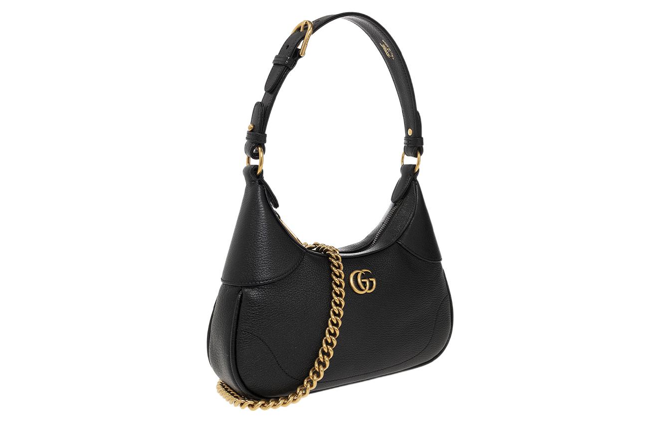 Сумка женская GUCCI Aphrodite Leather New Moon черная небольшого размера