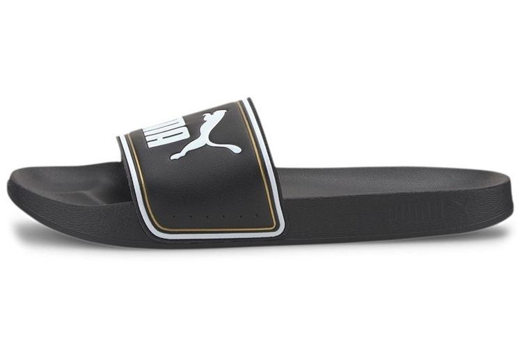 Шлепанцы унисекс PUMA Leadcat Ftr Slide черные, золотые, белые, 35.5 EU