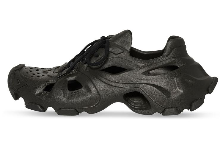 Шлепанцы мужские Balenciaga Hd Lace Up черные, 44 EU