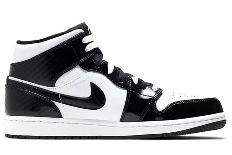 Кроссовки мужские Jordan Air Jordan 1 Mid черно-белые, 45 EU