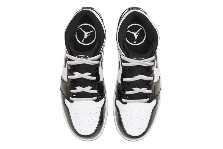 Кроссовки мужские Jordan Air Jordan 1 Mid черно-белые, 45 EU