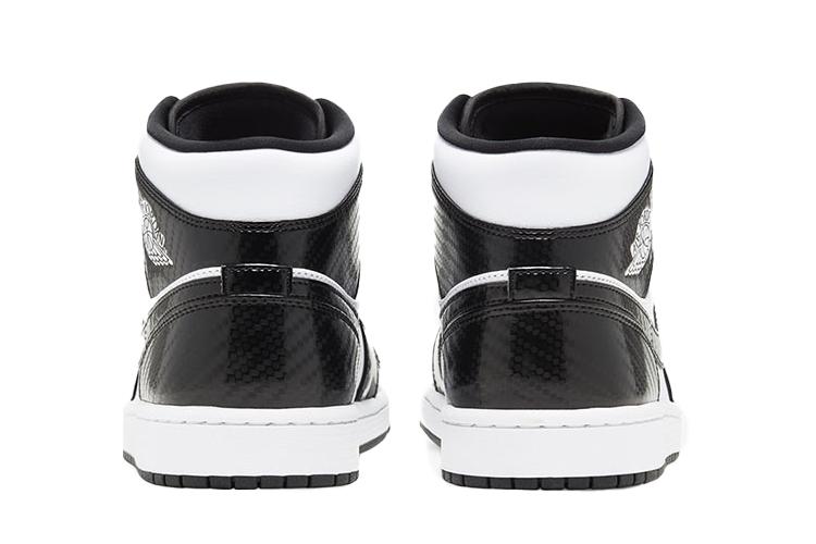 Кроссовки мужские Jordan Air Jordan 1 Mid черно-белые, 45 EU