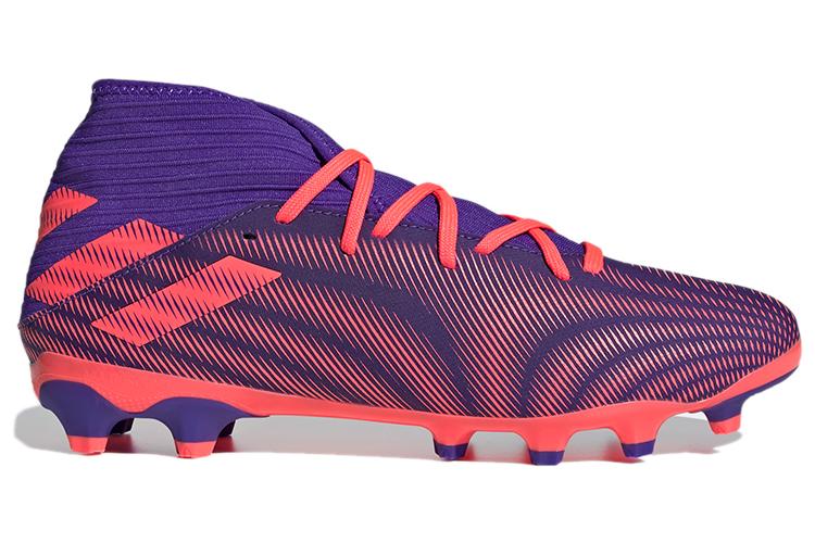 Футбольные бутсы мужские adidas Nemeziz .3 MG Energy Ink Signal Pink, 42 EU