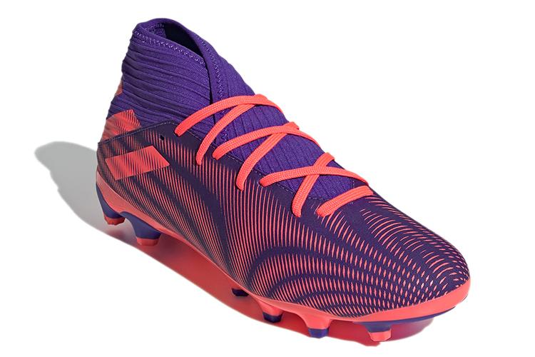 Футбольные бутсы мужские adidas Nemeziz .3 MG Energy Ink Signal Pink, 42 EU