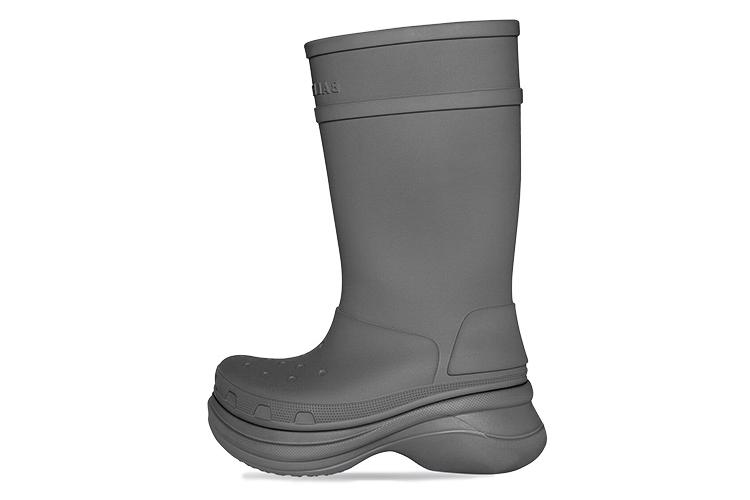 Резиновые сапоги мужские Balenciaga X Crocs серые, 45 EU